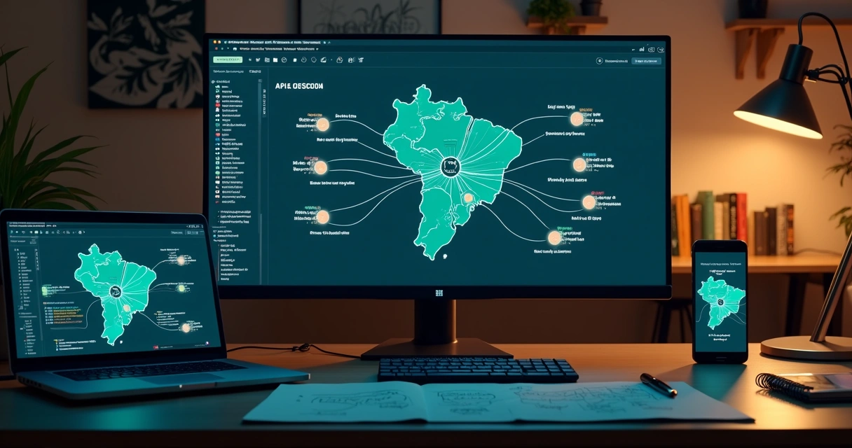 Mapa de cobertura de NFS-e conectando milhares de municípios brasileiros através de uma única API REST